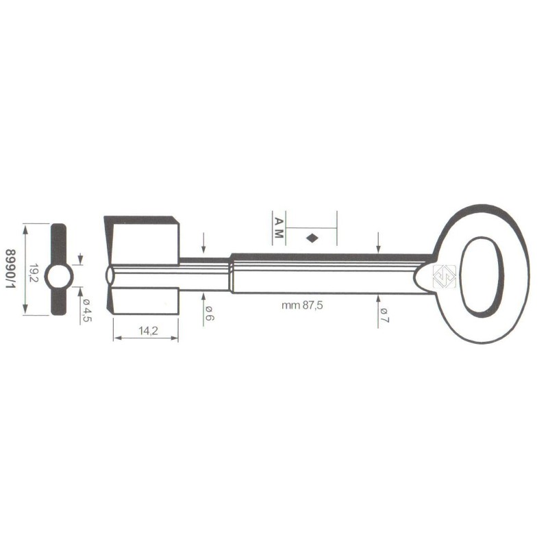 Clé de coffre-fort Stiehm 8990-1