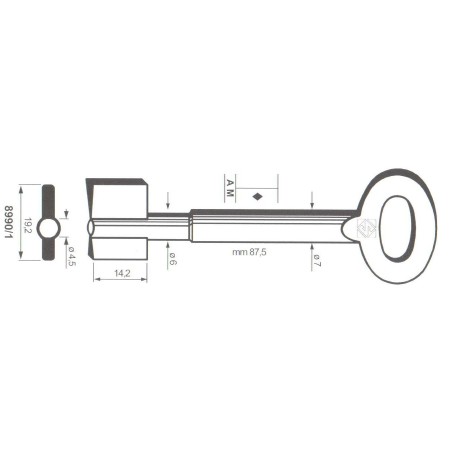 Clé de coffre-fort Stiehm 8990-1
