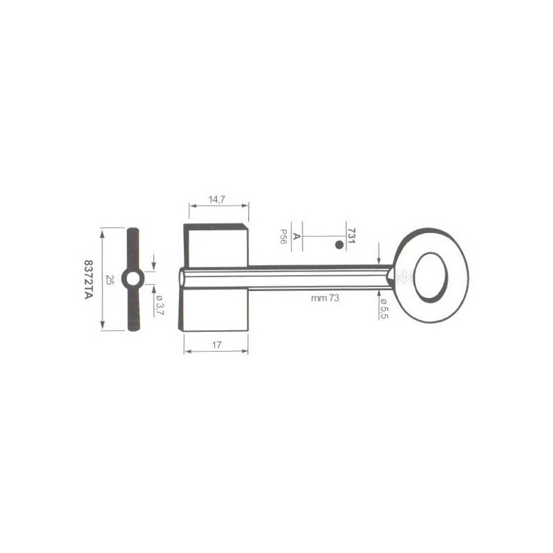 Clé de coffre-fort Stuv 8372TA