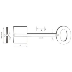 Clé de coffre-fort Sweden 8695SSL