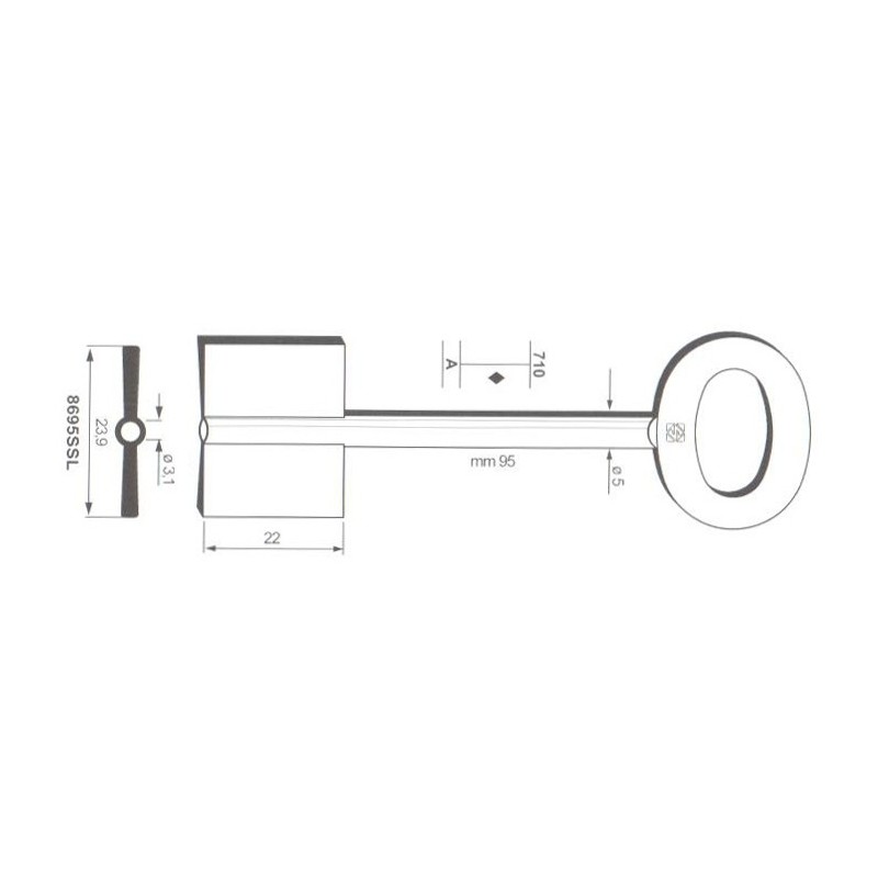 Clé de coffre-fort Sweden 8695SSL