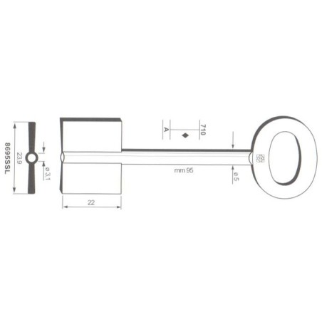Clé de coffre-fort Sweden 8695SSL